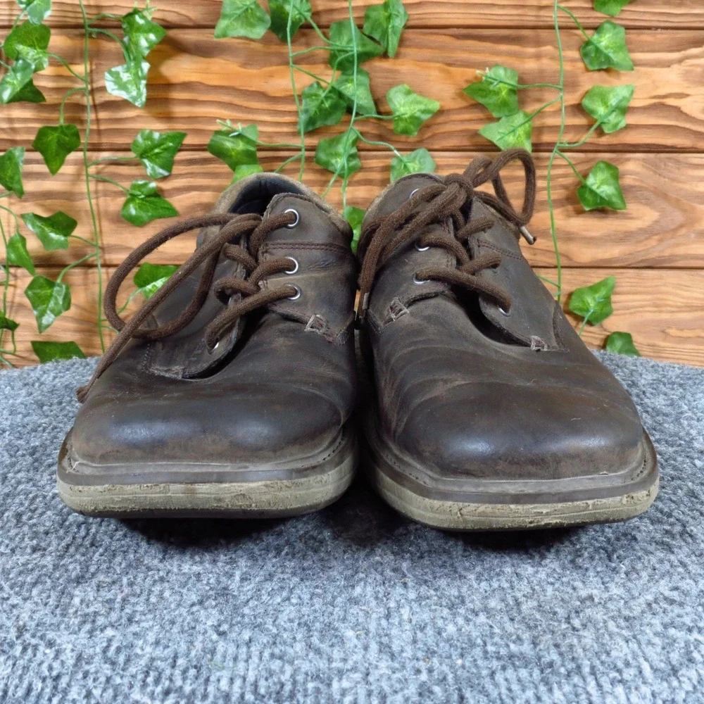 Merrell Black‎ Slate Mens Casual Oxford Shoes Size 8 Everyday Wear Brown Leather